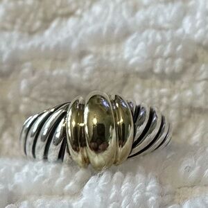 David Yurman Gold and Silver Ring size 7